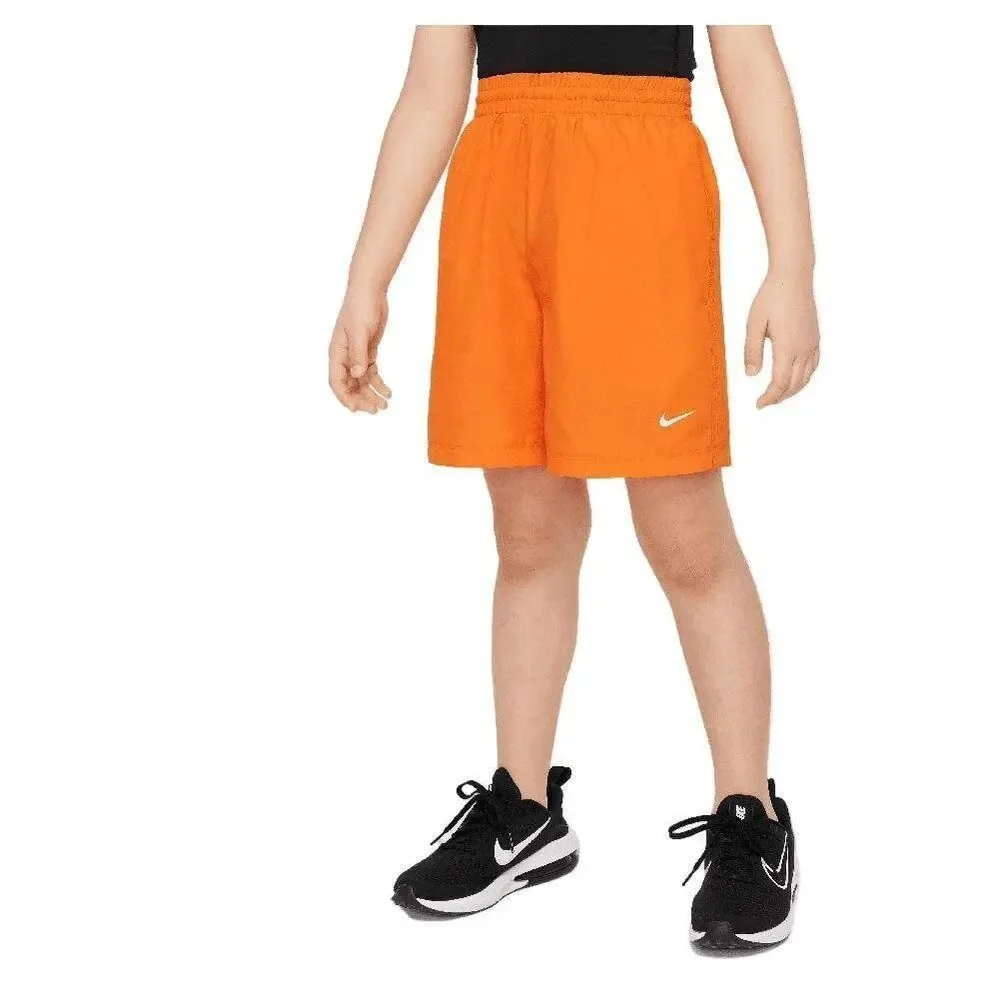 #610.  Nike BOYS YOUTH Orange Dri-FIT 6” Multi Woven Training Shorts NWT